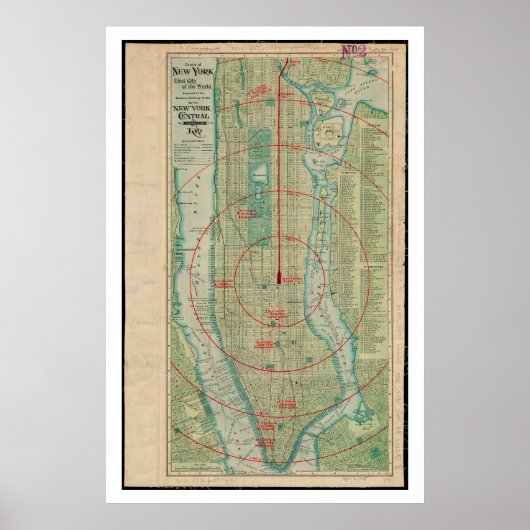 ニューヨークの中心部、世界初の都市 ポスター (正面)