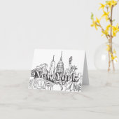 ニューヨークの中心部 NYE ニューヨークの休暇のお土産 NYC ギフト カード (黄色い花)