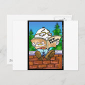 ニューヨークの人はハンプティ・ダンプティを殺したのか？漫画のギフト ポストカード (正面/裏面)