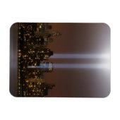 ニューヨークの光の中で世界貿易センターの献上品。 マグネット (横)