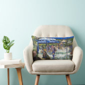 ニューヨークの公園に熱狂的な人々が集まる ランバークッション (椅子)