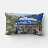 ニューヨークの公園に熱狂的な人々が集まる ランバークッション (裏面)