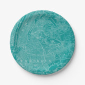 ニューヨークの写実的な地図 ペーパープレート (正面)