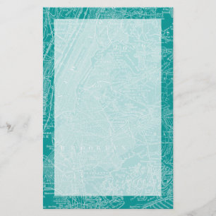 ニューヨークの写実的な地図 便箋