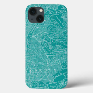 ニューヨークの写実的な地図 iPhone 13ケース