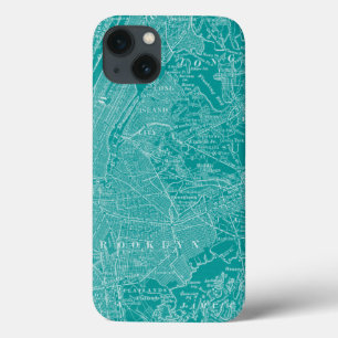 ニューヨークの写実的な地図 iPhone 13ケース