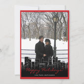 ニューヨークの写真カードのクリスマス シーズンカード (正面)