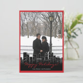 ニューヨークの写真カードのクリスマス シーズンカード (スタンド正面)