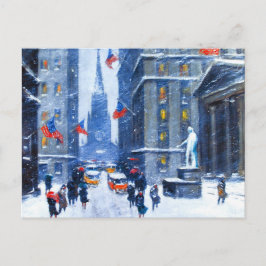 ニューヨークの冬。クリスマスポストカード シーズンポストカード