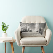 ニューヨークの冬- Snowy夜-ブライアント公園 ランバークッション (椅子)