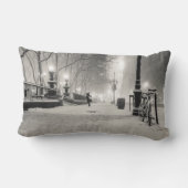 ニューヨークの冬- Snowy夜-ブライアント公園 ランバークッション (裏面)