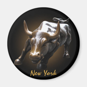 ニューヨークの冷蔵庫用マグネットブルサムチュリーNYCお土産 マグネット