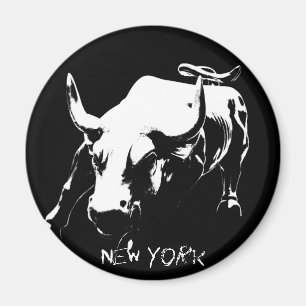 ニューヨークの冷蔵庫用マグネットブルサムチュリーNYCお土産 マグネット