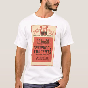 ニューヨークの劇場音楽1940 WPA Tシャツ