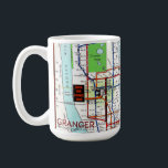 ニューヨークの地下鉄の地図15のozのクラシックで白いマグ コーヒーマグカップ<br><div class="desc">ヴィンテージのニューヨークの地下鉄の地図</div>