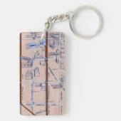 ニューヨークの地下鉄MAP、1940 2 キーホルダー (裏面)