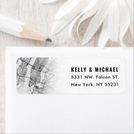 ニューヨークの地図をテーマにした |戻り値のラベル ラベル