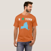 ニューヨークの地図デザインの友達 Tシャツ (正面フル)