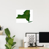 ニューヨークの地図州 ポスター (ホームオフィス)