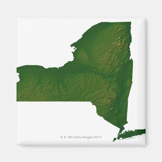 ニューヨークの地図州 マグネット (正面)