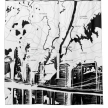 、ニューヨークの地図白くおよび黒い、NYC