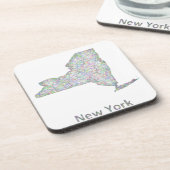 ニューヨークの地図 コースター (左側)