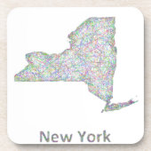 ニューヨークの地図 コースター (正面)