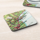 ニューヨークの地図 コースター (左側)