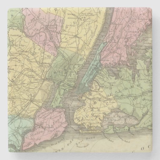 ニューヨークの地図 ストーンコースター (正面)