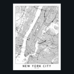 ニューヨークの地図 ポスター<br><div class="desc">ニューシンプルヨークの地図</div>