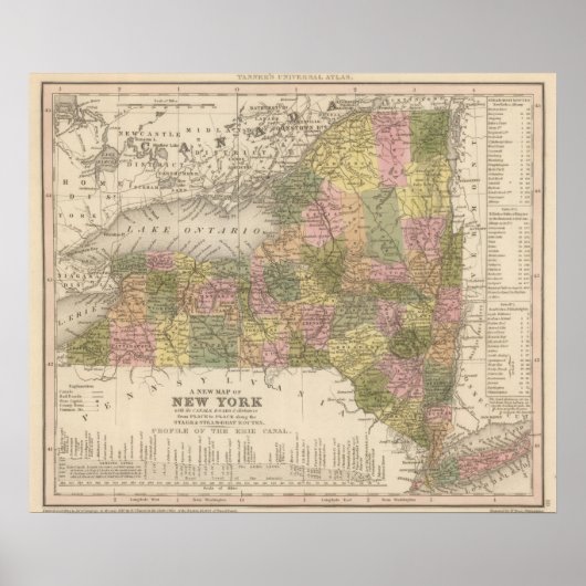 ニューヨークの地図 ポスター (正面)