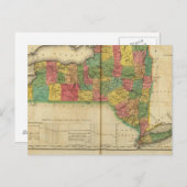 ニューヨークの地図 ポストカード (正面/裏面)