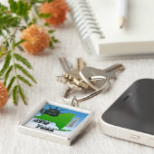 ニューヨークの地図、自由の女神、記念碑 キーホルダー (側面)