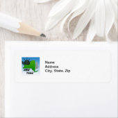 ニューヨークの地図、自由の女神、記念碑 ラベル (インサイチュ)