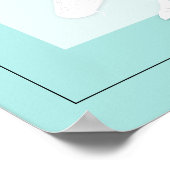 ニューヨークの地図、黒、白、青 ポスター (角)