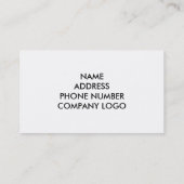 ニューヨークの夕べの名刺 名刺 (裏面)