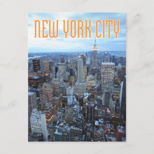 ニューヨークの夕暮れ ポストカード (正面)