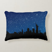 ニューヨークの夜のスカイライン アクセントクッション (正面)