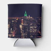 ニューヨークの夜のスカイライン 缶クーラー (正面)