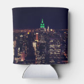 ニューヨークの夜のスカイライン 缶クーラー (裏面)