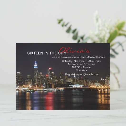 ニューヨークの夜景 招待状 (スタンド正面)