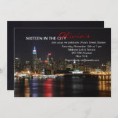 ニューヨークの夜景 招待状 (正面/裏面)