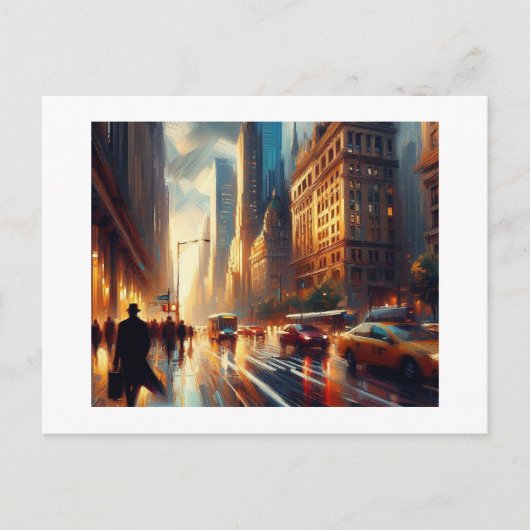 ニューヨークの夜 ポストカード (正面)
