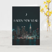 ニューヨークの大晦日、新年の挨拶 カード (黄色い花)