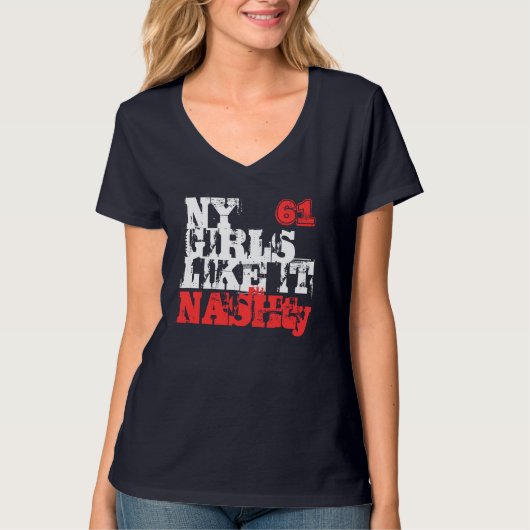 ニューヨークの女の子はそれをNashtyのTシャツ好みます Tシャツ (正面)