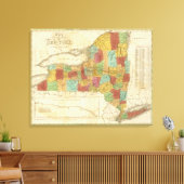 ニューヨークの州の地図 キャンバスプリント (インサイチュ (リビング))