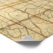 ニューヨークの州の地図 ポスター (角)