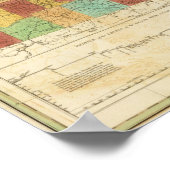 ニューヨークの州の地図 ポスター (角)