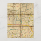 ニューヨークの州の地図 ポストカード (正面)