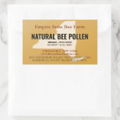 ニューヨークの州ビーキーパー食品ラベル 長方形シール (バッグ)